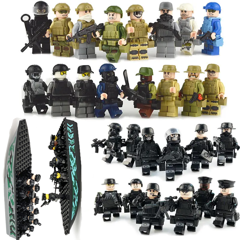 Великий набір із 28 фігурок і 2 човни спортивні Військові та солдати для Лего Lego
