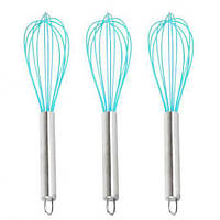 Від 4 шт. Вінчик  металевий із силіконовим покриттям 23-3 27см купити дешево оптом в інтернет-магазині