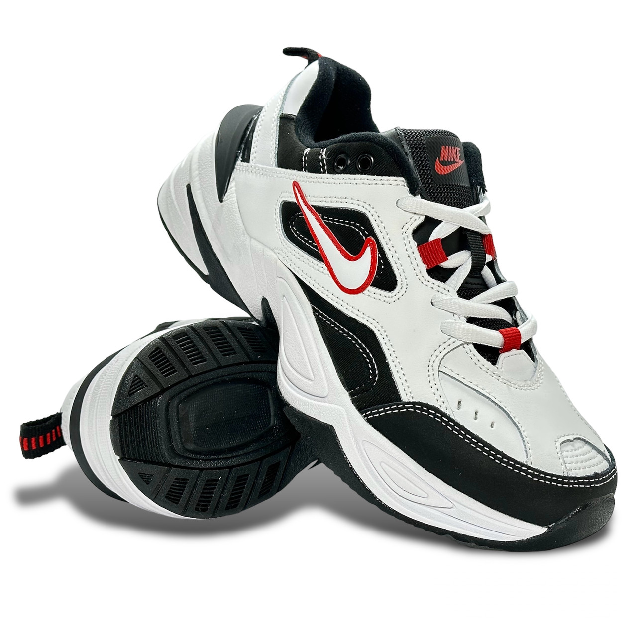 Кросівки підліткові осінні Nike Air Monarch 1 шкіряні зі шнурівкою білі демі осінь/весна