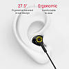 Hoco бездротові навушники Bluetooth, спортивні, вакуумні, чорні, фото 3