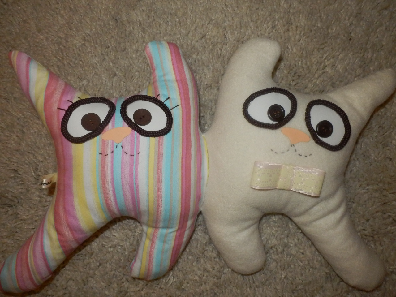 Авторська інтер'єрна подушка "Коти- Парочка", фото 1