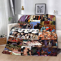 Плед плюшевый на подарок 3D FRIENDS 160х200 см