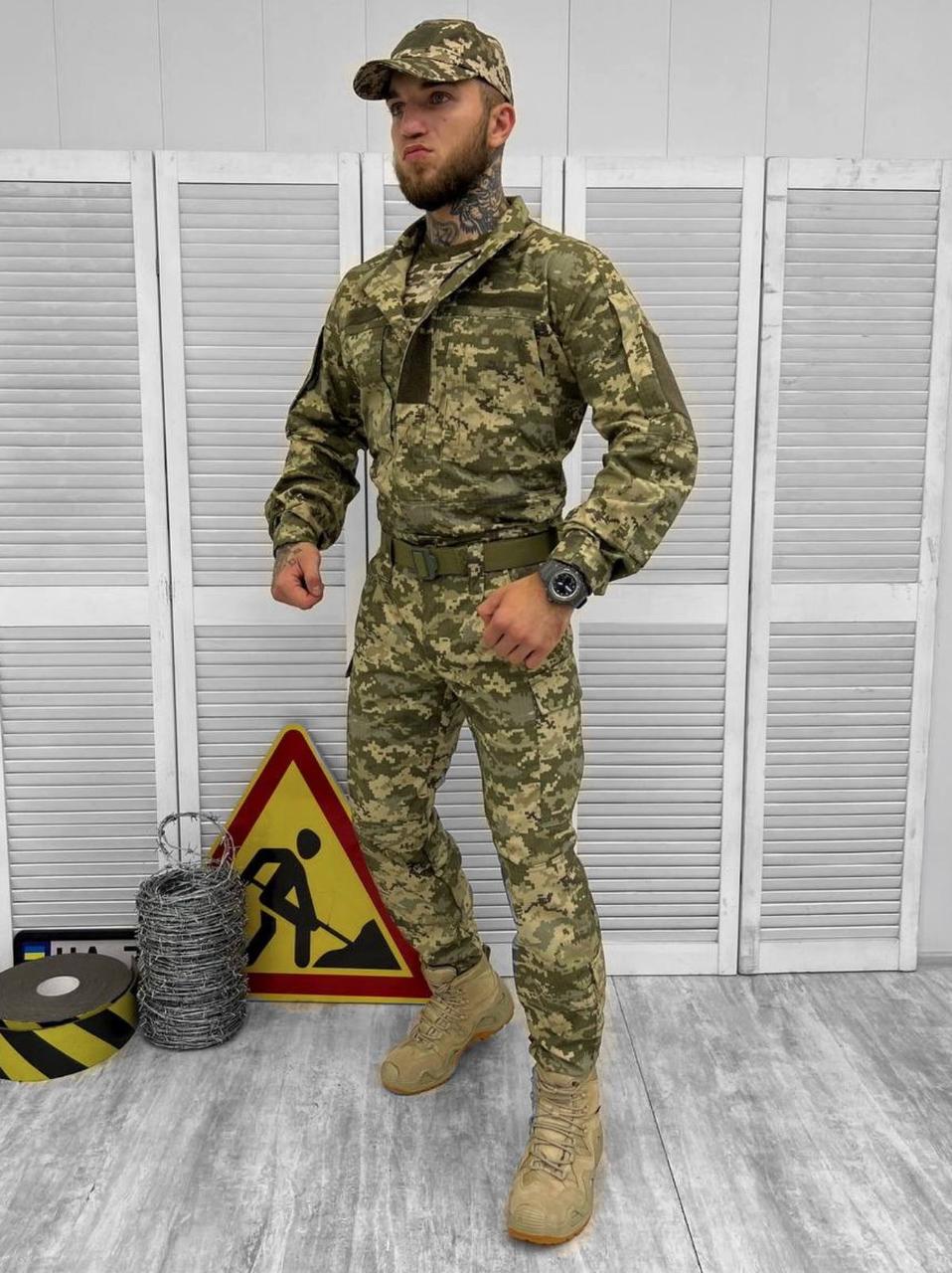 Тактичний літній костюм 5 в 1 (кітель штани футболки бейсболка пояс). Військовий літній костюм статутний 5 в 1