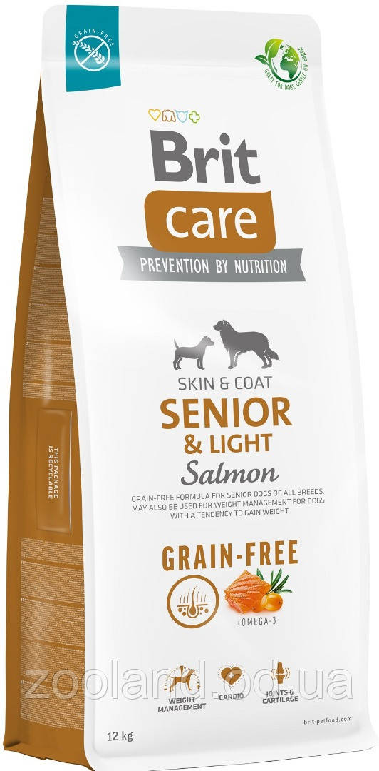 172207 Brit Care Dog Grain-free Senior & Light, 12 кг