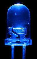 5mm светодиод синий 3.2-3.4V (синий корпус)