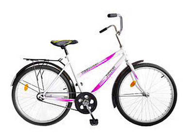 Велосипед підлітковий 24 рама вiдкр. 01-2 бiло-лiлов. 174-011 ТМ ХВЗ FG