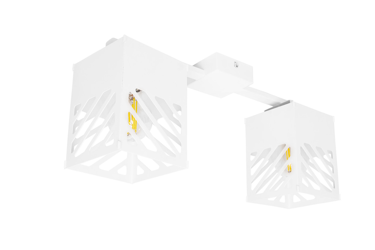 Люстра лофт MSK Electric Urban на два плафони біла NL 2410-2 WH