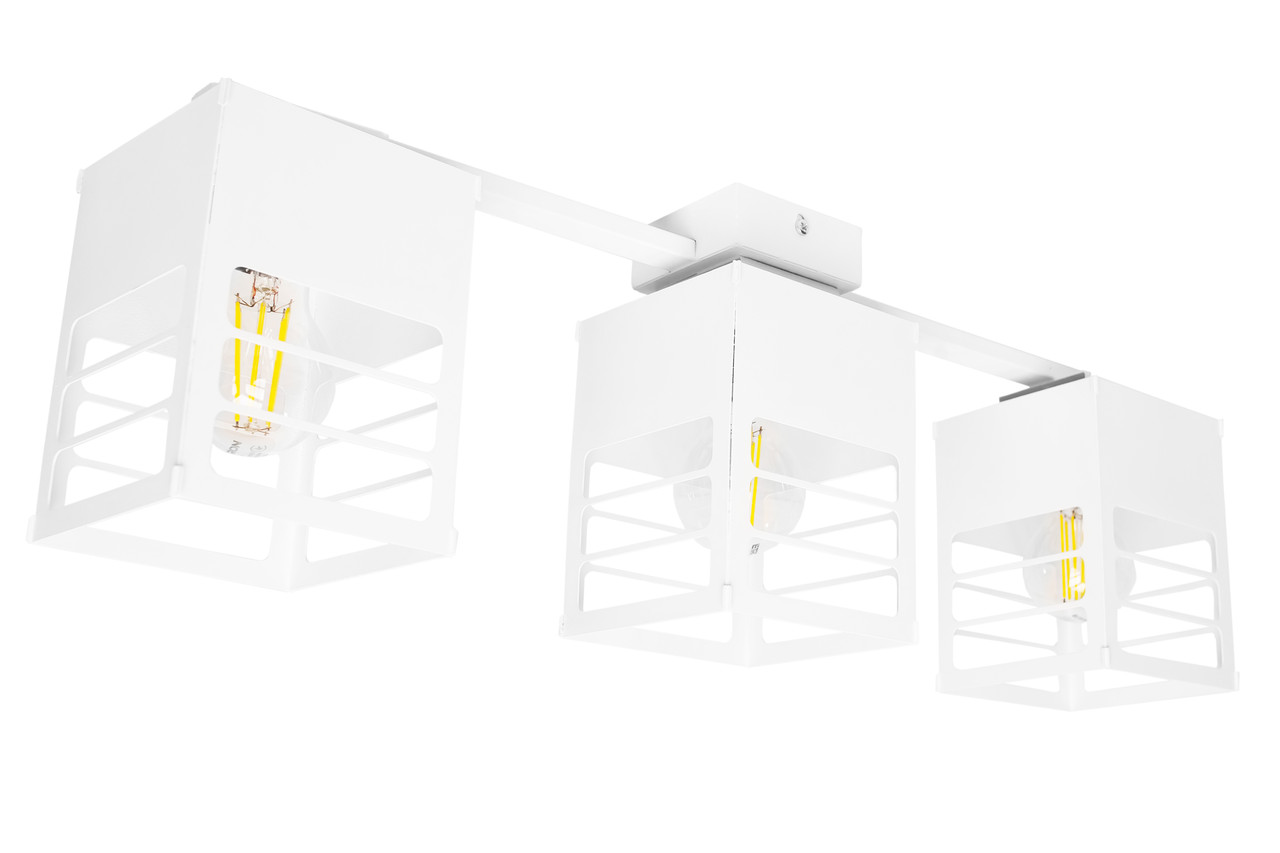 Люстра лофт MSK Electric Urban на три плафони біла NL 2310-3 WH