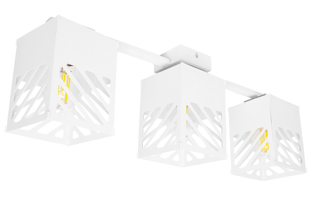 Люстра лофт MSK Electric Urban на три плафони біла NL 2410-3 WH