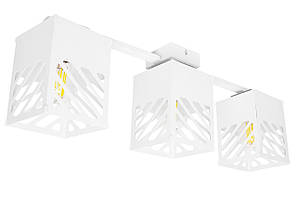 Люстра лофт MSK Electric Urban на три плафони біла NL 2410-3 WH
