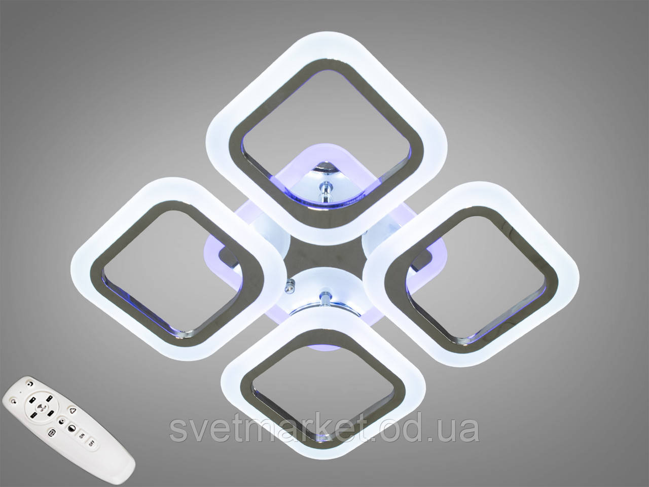 Люстра з діммером і кольоровою підсвіткою AS8060/4HR LED 3color dimmer, фото 1