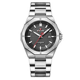 Чоловічий годинник Naviforce 9200s (Сріблястий)