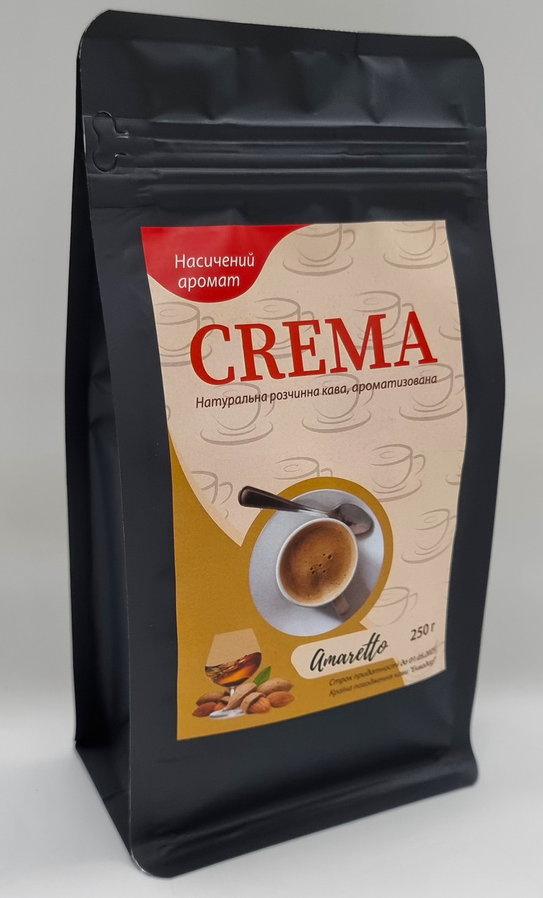 Розчинна кава Crema з ароматом "Амаретто" 250 г