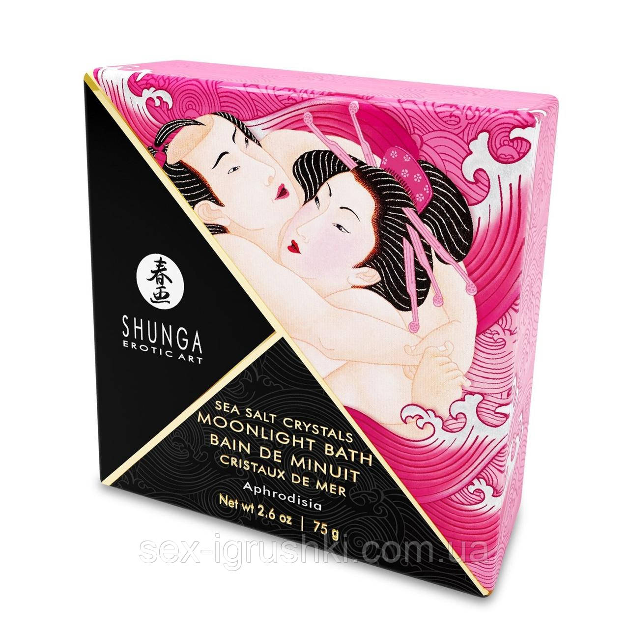 Сіль для ванни Shunga Moonlight Bath – Aphrodisia (75 мл), сіль Мертвого моря, ароматичні олії SO2539