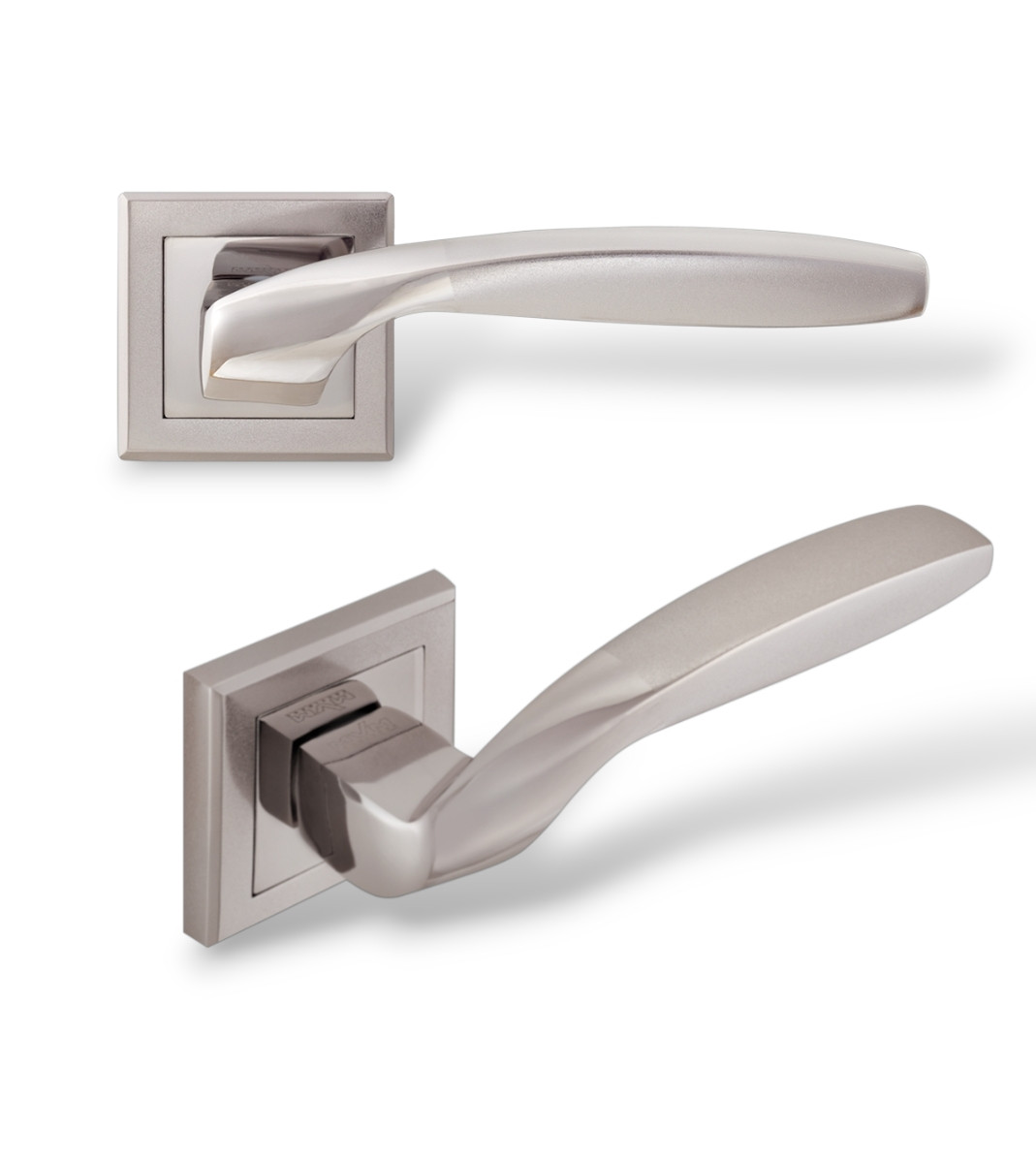 Ручки для дверей MVM Teza Z-1325 BN/SBN чорний нікель/матовий чорний нікель, фото 1