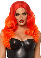 Руда перука омбре Leg Avenue Ombre long wavy wig, довга, локони, 61 см SO7938