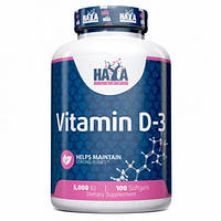 Vitamin D-3 5000 IU Haya Labs (100 капсул)