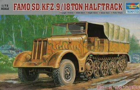 Пластикова модель 1/72 Trumpeter 07203 Famo Sd.Kfz. 9 18 ton Halftrack