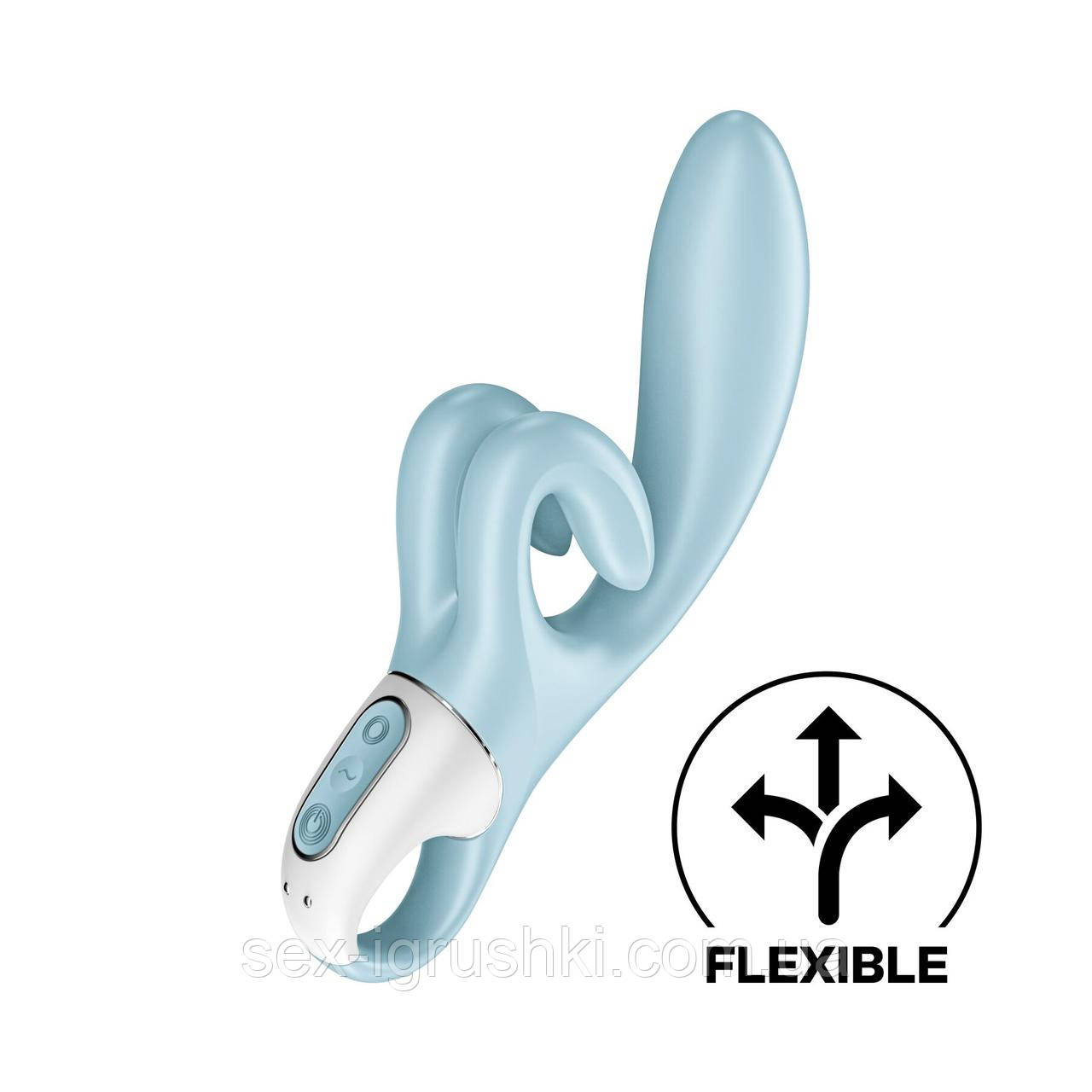 Вібратор-кролик Satisfyer Touch Me Blue, подвійний відросток, 3 потужні мотори SO7777