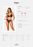 Комплект білизни Obsessive Natilya 2-pcs set M/L, black, бюстгальтер, трусики SO7718, фото 6