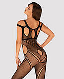 Бодістокінг Obsessive Bodystocking G322 S/M/L, фантасмагорично-силуетний крій SO7242, фото 3