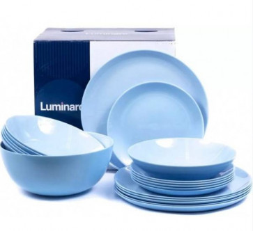 Сервіз столовий склокераміка Diwali Light Blue 19 предметів Luminarc P2961