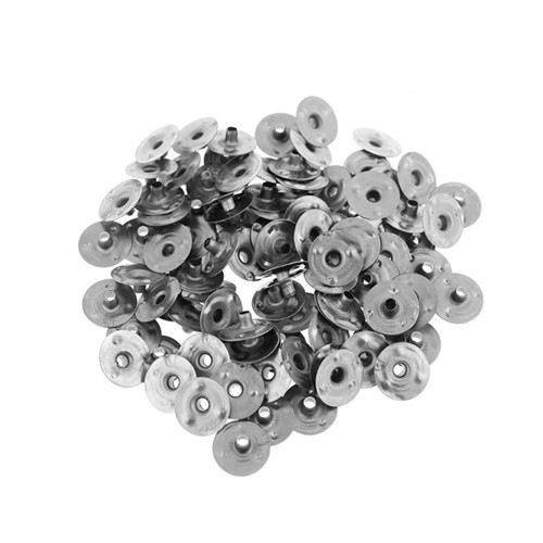 Тримач для гніту 100шт, металевий 12.5мм круглий фіксатор, фото 1