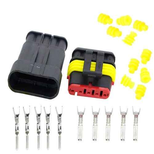 Р Р°Р·СЉРµРј Р°РІС‚РѕРјРѕР±РёР»СЊРЅС‹Р№ СЌР»РµРєС‚СЂРёС‡РµСЃРєРёР№ РіРµСЂРјРµС‚РёС‡РЅС‹Р№ DJ7051-1.5 РєРѕРјРїР»РµРєС‚ 5pin, фото 1