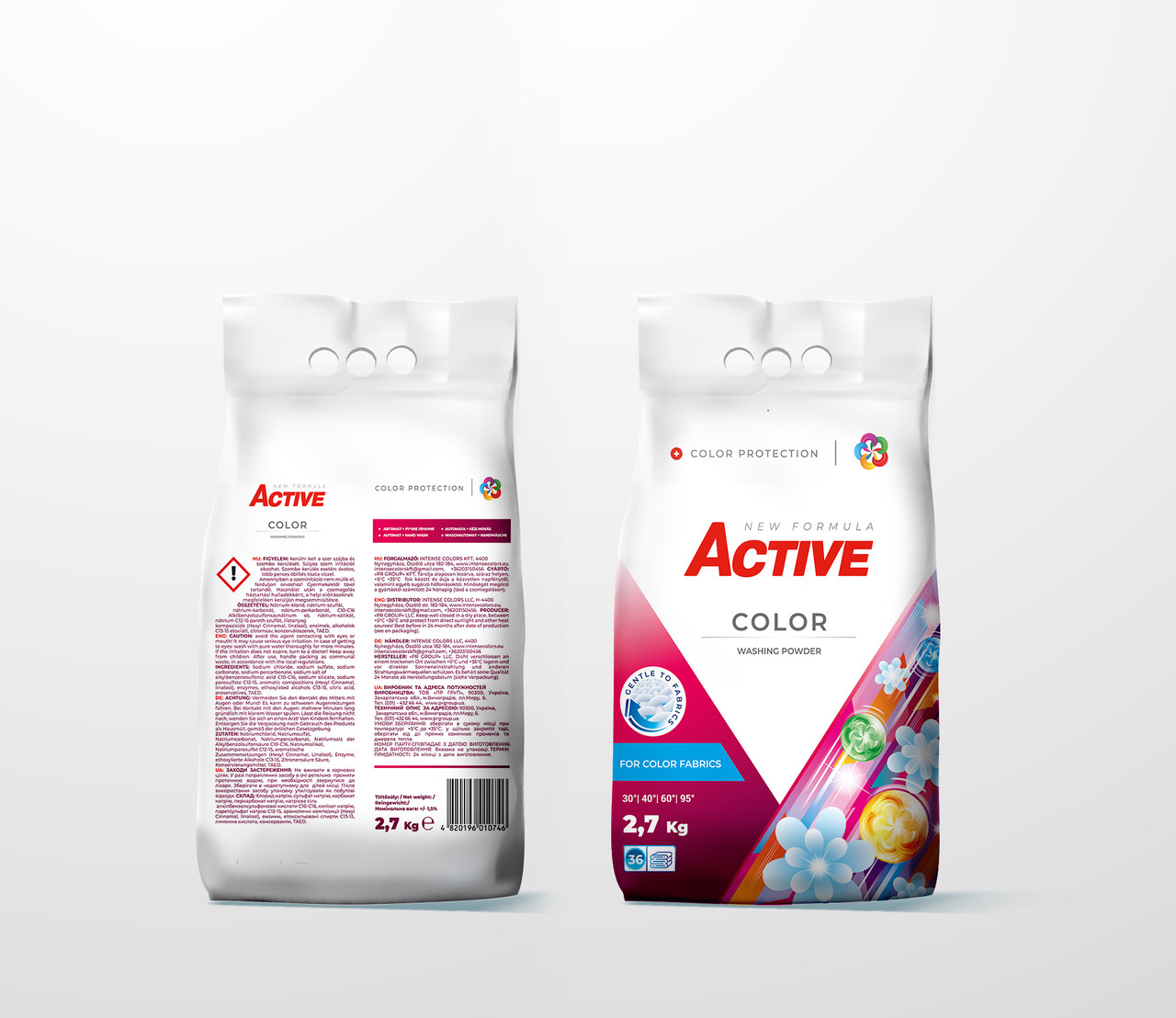 Порошок для прання кольорових речей Active Color 2,7 кг на 36 прань, фото 1
