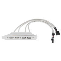 РџР»Р°РЅРєР° СЂР°СЃС€РёСЂРµРЅРёСЏ РєРѕРЅС‚СЂРѕР»Р»РµСЂ USB 2.0, 4 РїРѕСЂС‚Р°, РЅР° Р·Р°РґРЅСЋСЋ РїР°РЅРµР»СЊ РџРљ