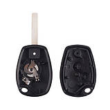 Ключ заготівка, корпус під чип, 2 кн, Renault Modus Clio, VA2, фото 2