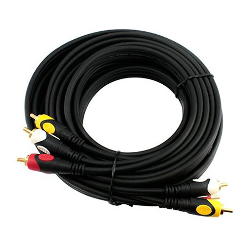 Кабель AV 3 RCA — 3 RCA 10 м тюльпани, фото 1