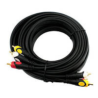 Кабель AV 3 RCA — 3 RCA 10 м тюльпани