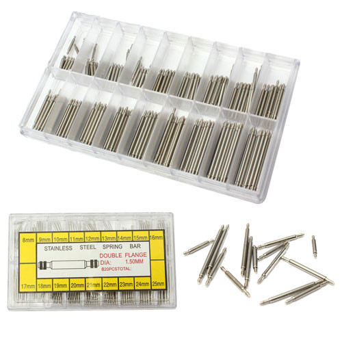 Шпилька, штифт 8-25мм для кріплення браслета, 360шт, ремінця до годинників, фото 1