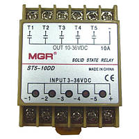 5-канальне твердотільне реле SSR ST5-10DD 10А DC-DC