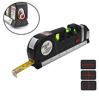 Лазерний рівень, нівелір, 2 лінії 5 точок Fixit Laser Level Pro 3, рулетка
