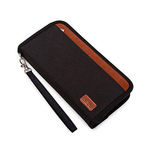 Гаманець портмоне клатч із захистом від зчитування карт, 17 відділень, текстиль, фото 1