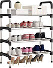 Полиця для взуття Shoe Rack чорного кольору на 4 ЯРУСА, фото 3