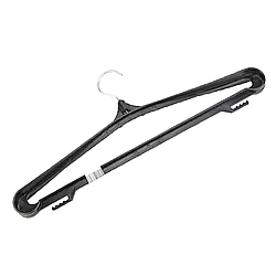 Плечики для одягу Посилені 43 см з металічним гачком, чорні