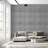 Самоклеюча 3D панель Срібна кладка В РУЛОНІ 19600x700x5мм, фото 5