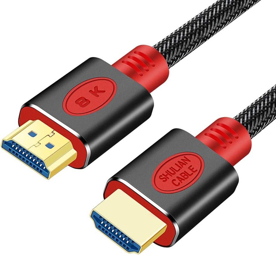 SHULIANCABLE 8K HDMI кабель, висока швидкість 48 Гбіт/с HDMI 2.1 8K@60Hz, фото 1