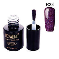 Гель-лак для нігтів манікюру 7 мл Rosalind, шиммер, R23 фіолетовий