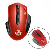 Беспроводная игровая мышь мышка тихая 2000dpi iMice G-1800, красная