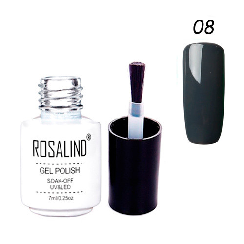 Гель-лак для нігтів манікюру 7 мл Rosalind, шелак, 08 муссон