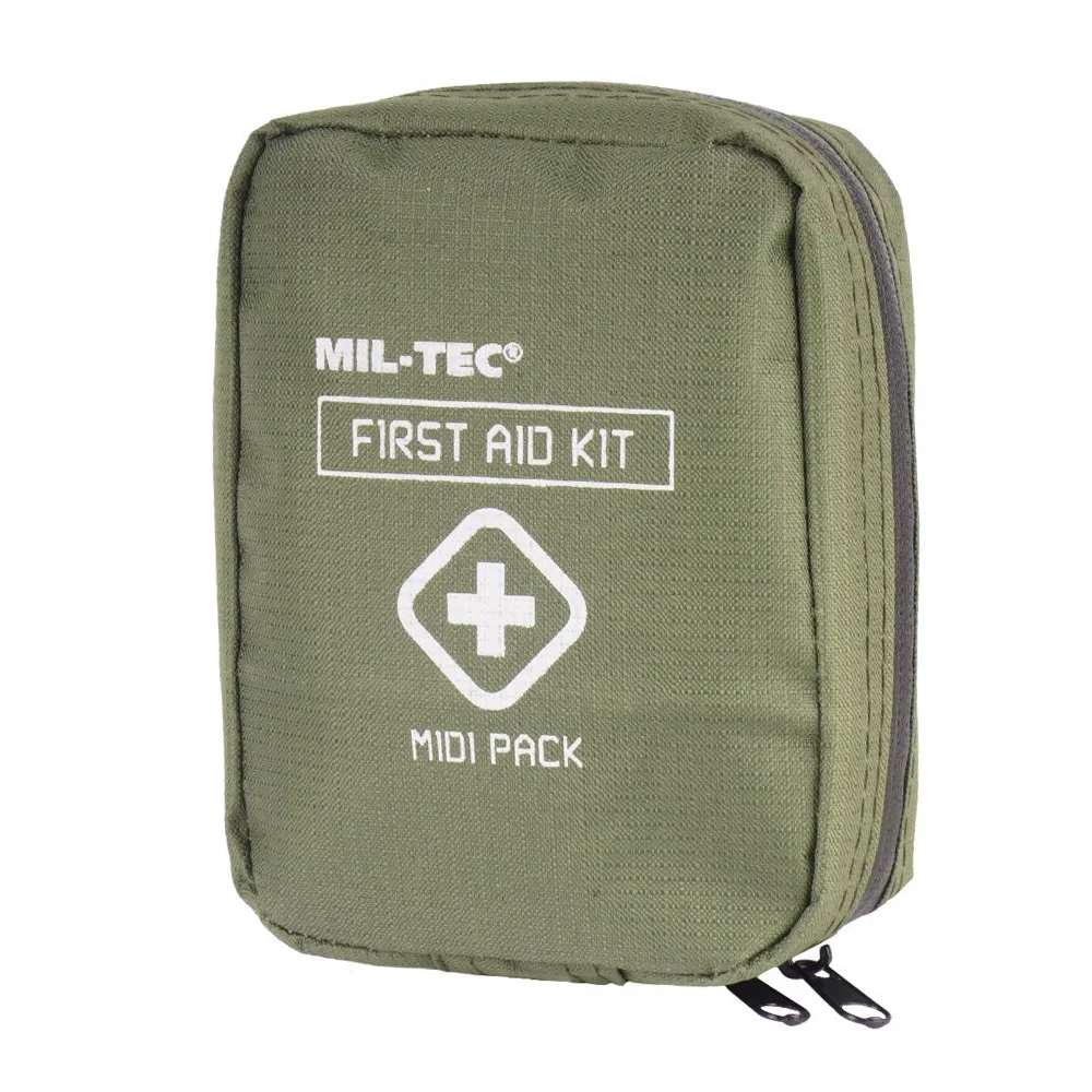 Військова укомплектована аптечка першої допомоги MIL-TEC Midi Pack Олива/ Армійська аптечка з кріпленням Molle