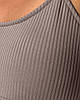 Купальник жіночий топ рубчик Сірий, фото 2
