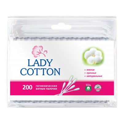 Ватні палички Lady cotton 200 шт. п/е