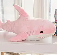 Мягкая игрушка-обнимашка для сна акула Blahaj с икеа розовая 60 см