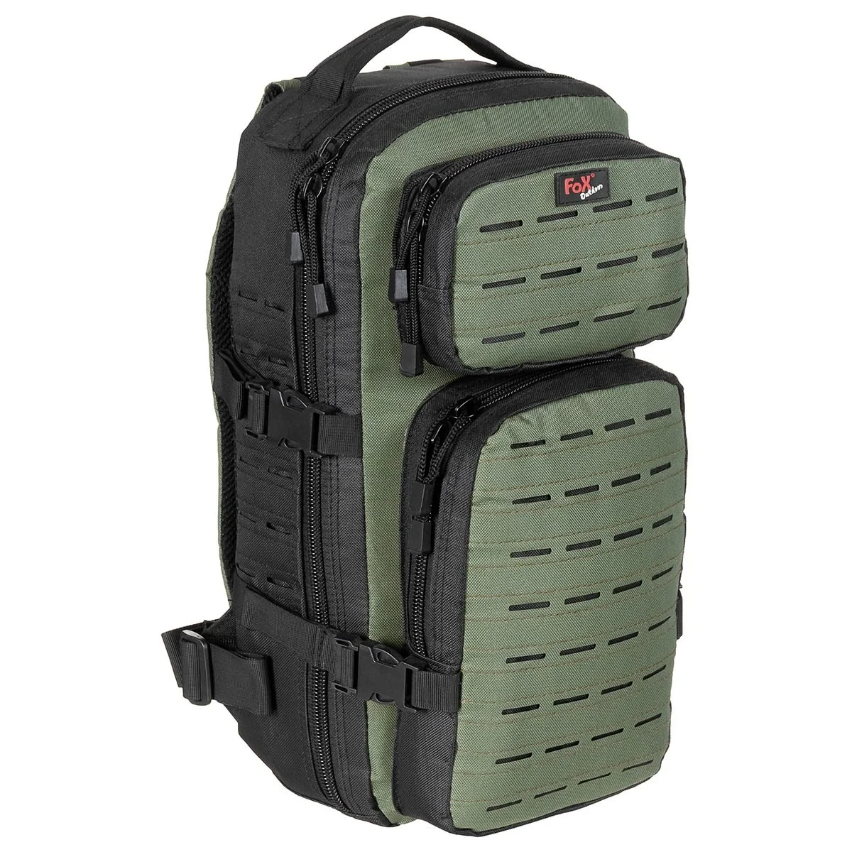 Тактичний військовий рюкзак Fox Outdoor 30 літрів Olive/ Black/ Армійський штурмовий рюкзак з MOLLE оливковий