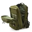 Штурмовий тактичний рюкзак Olive з кріпленням Molle/ військовий  рюкзак 45 літров оливковий/, фото 4